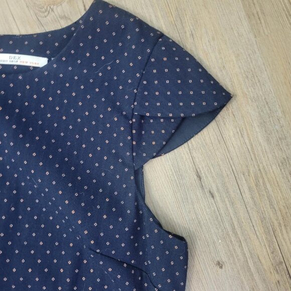 Beautiful navy pencil fit dress with front pockets - XL Dex Suit Shop - Picture 4 of 8